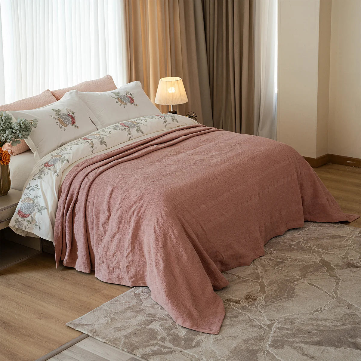 Blossom Embroidered Bedding Set