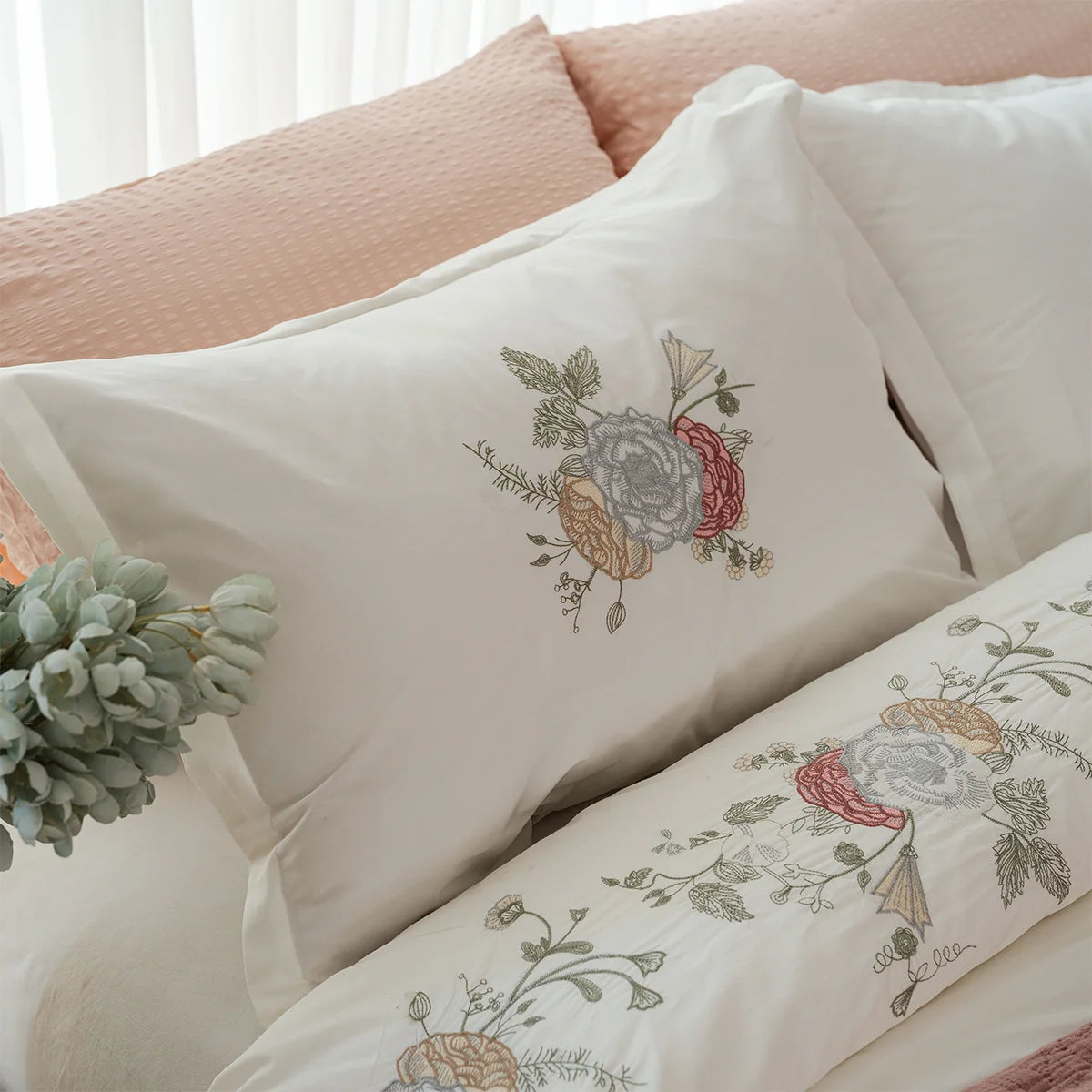 Blossom Embroidered Bedding Set