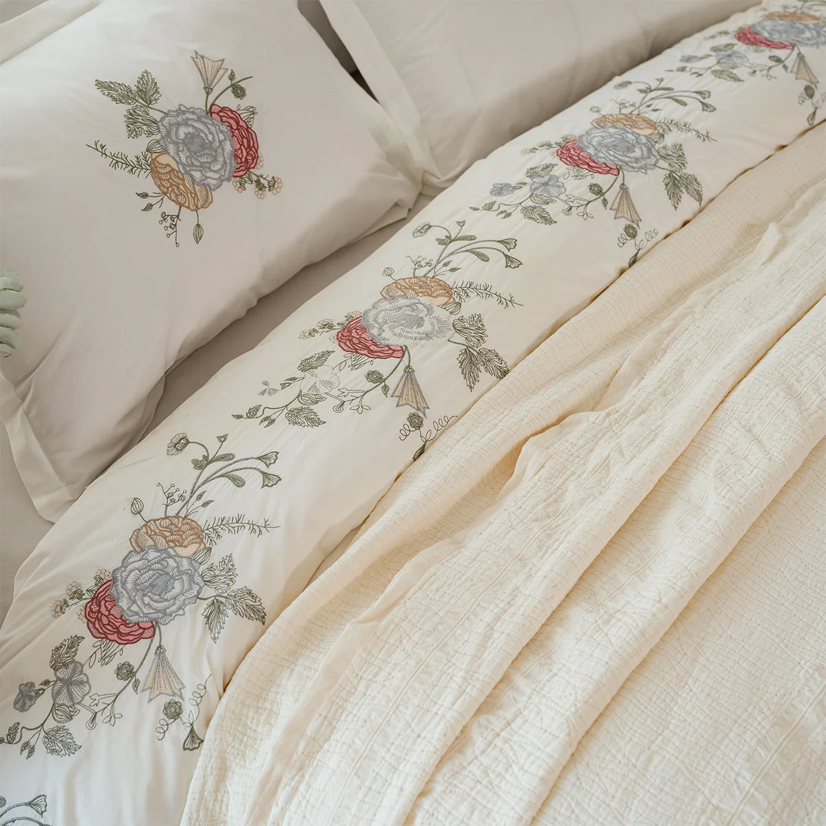 Blossom Embroidered Bedding Set