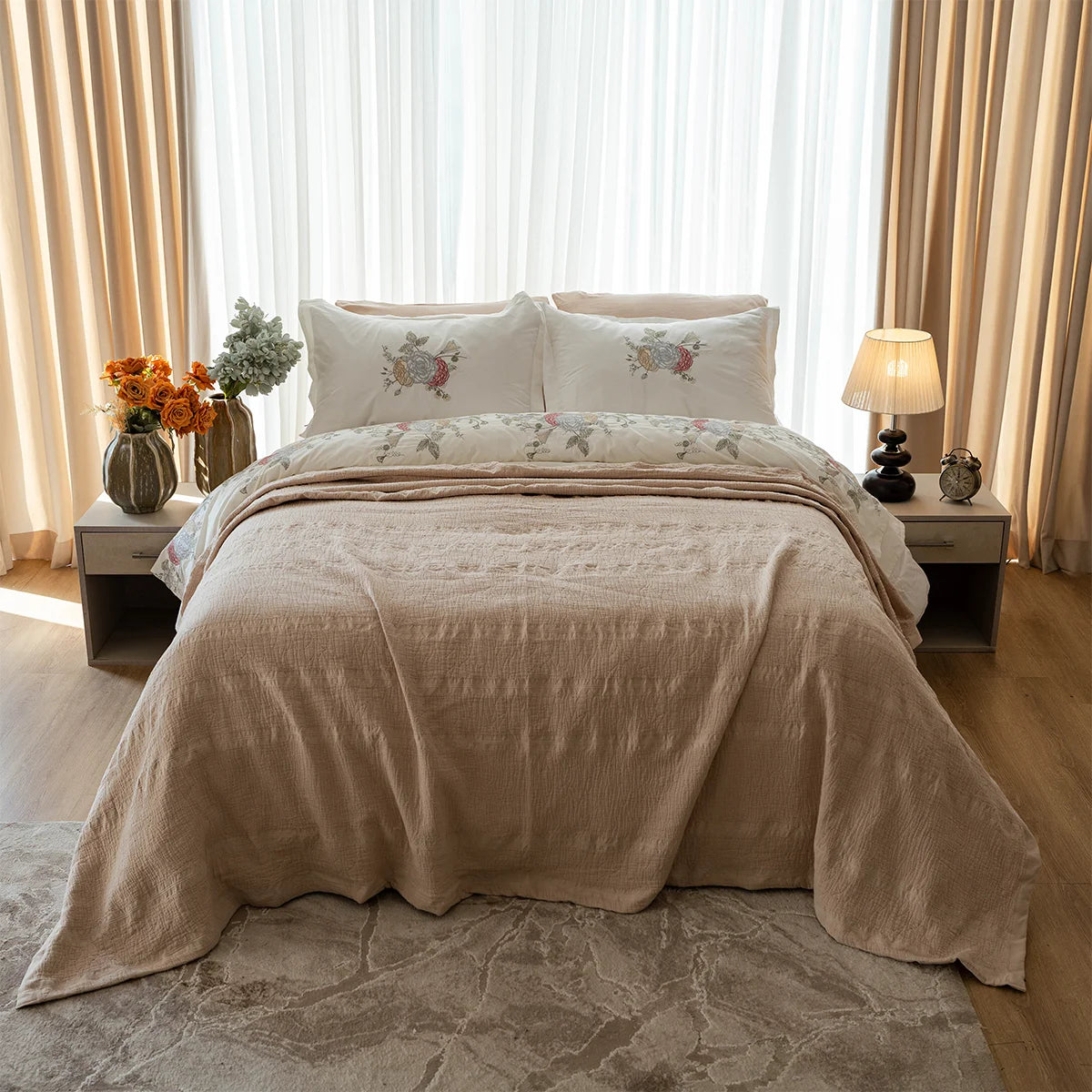 Blossom Embroidered Bedding Set