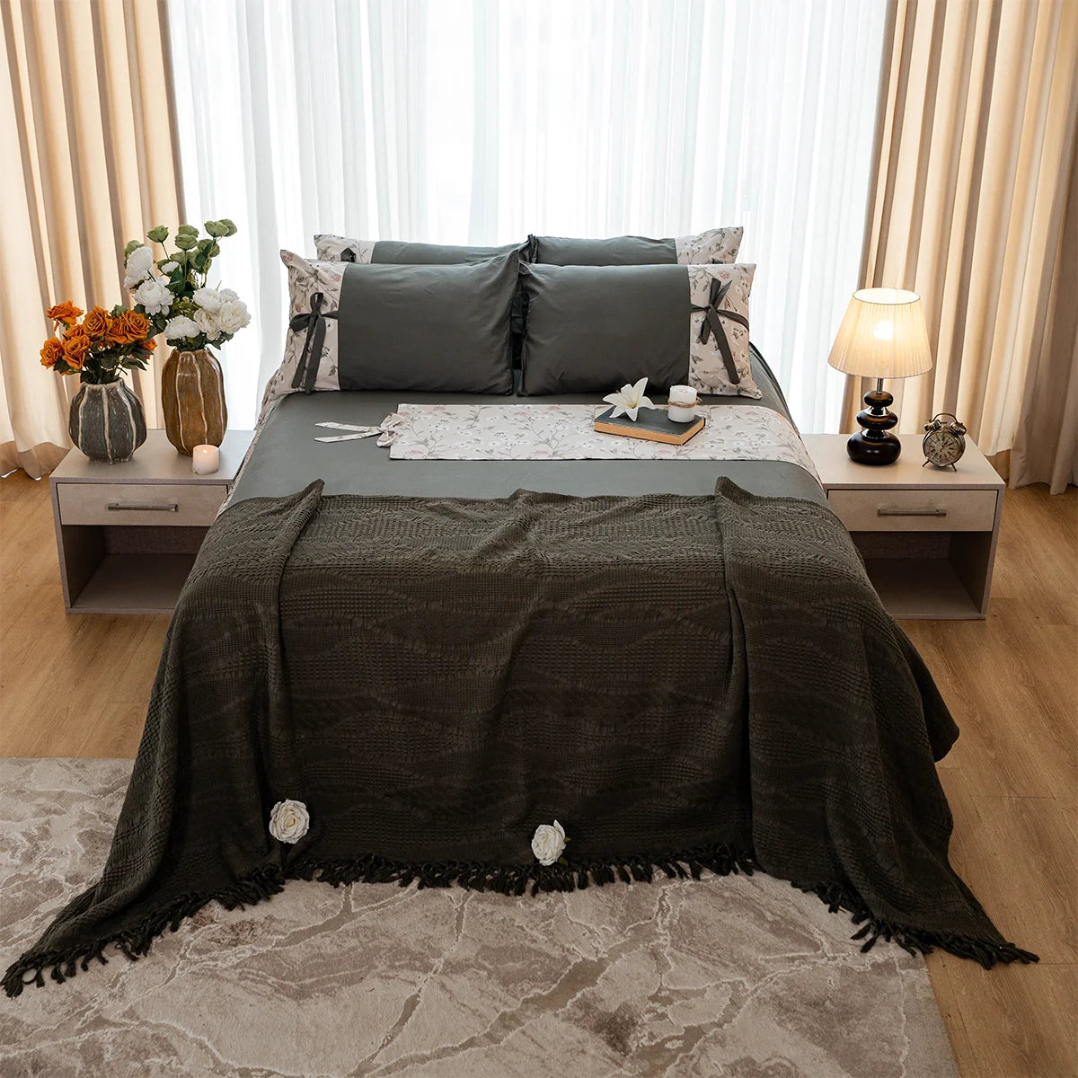 Bramble Bow-Tie Cotton Fitted Sheet
