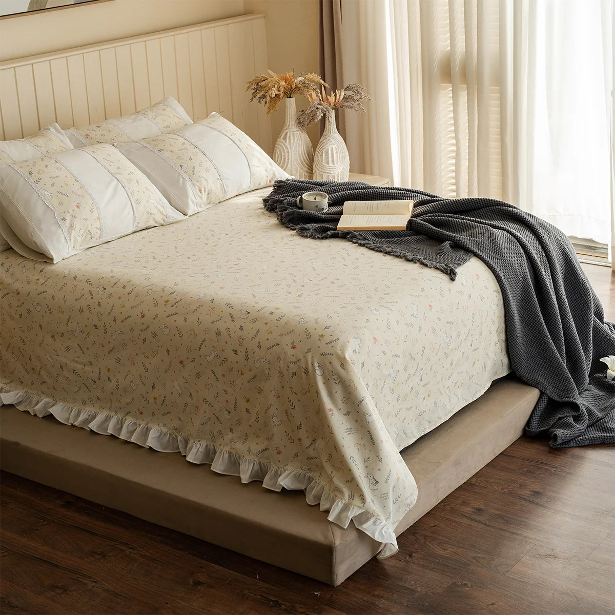 Bunny Meadow Cotton Kids Sheet Set