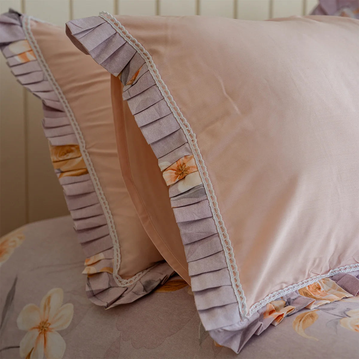 Camellia Ruffle Poly-Cotton Sheet Set