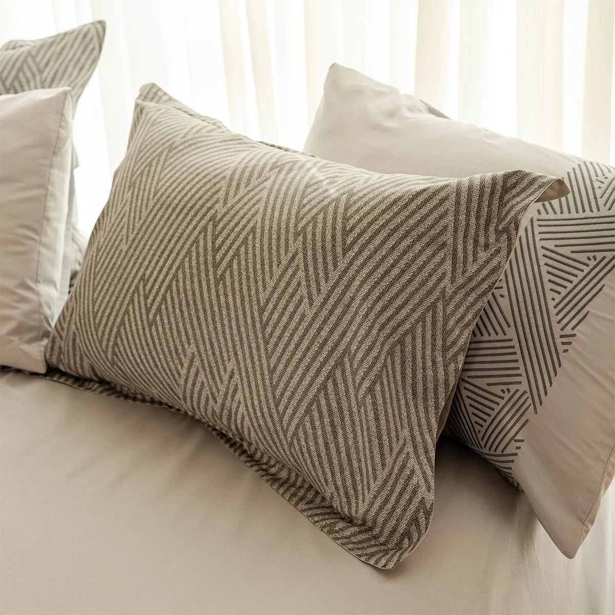 Chevron Embroidered Percale Sheet Set