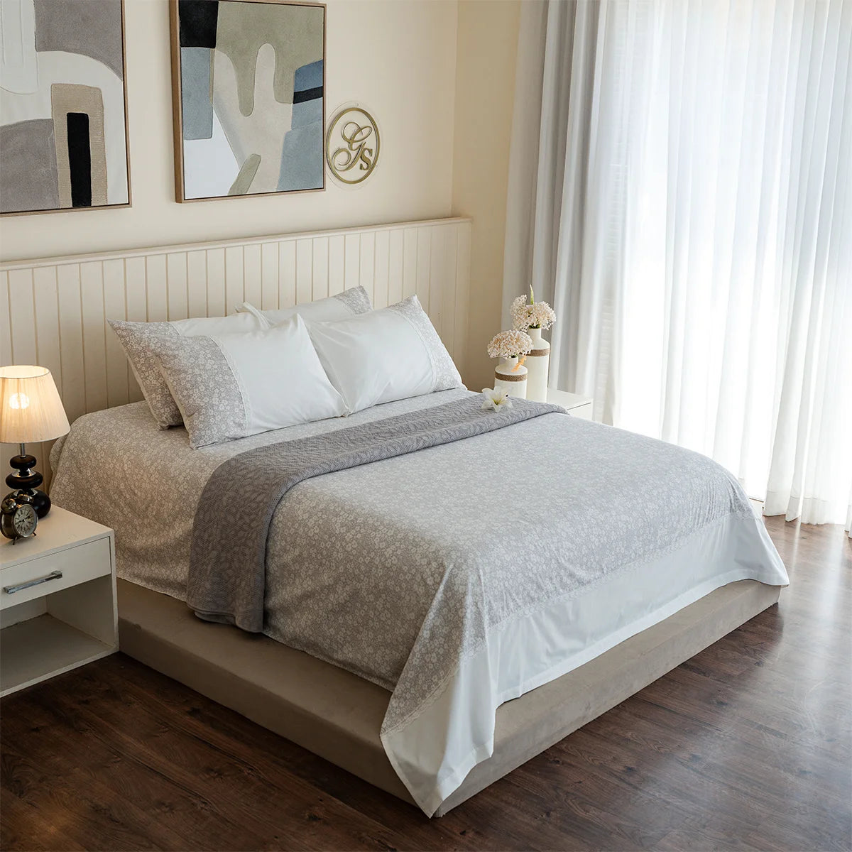 Ditsy Jacquard Cotton Sheet Set