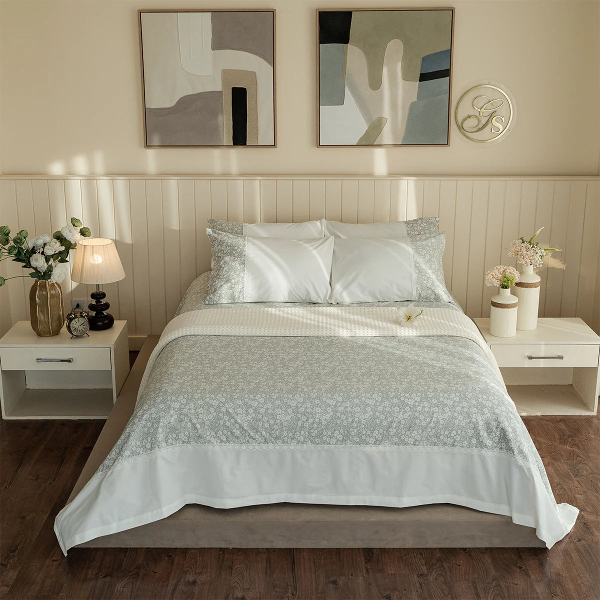 Ditsy Jacquard Cotton Sheet Set