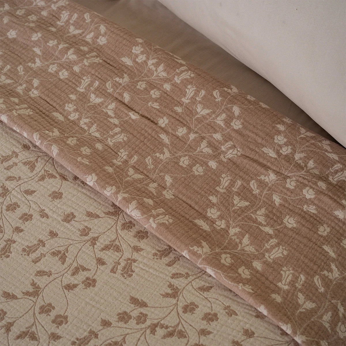 Floral Vine Cotton Coverlet