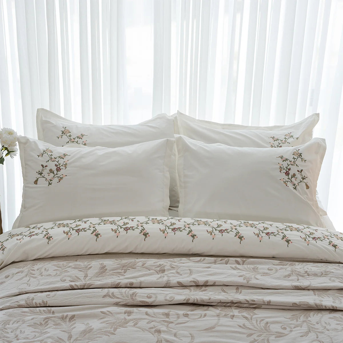 Jasmine Embroidered Bedding Set