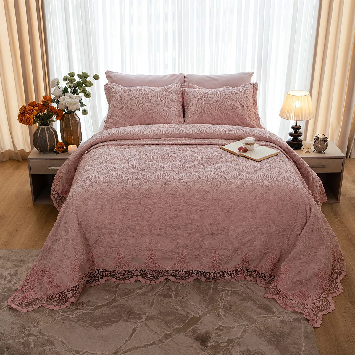 Medallion Embroidered Bedding Set