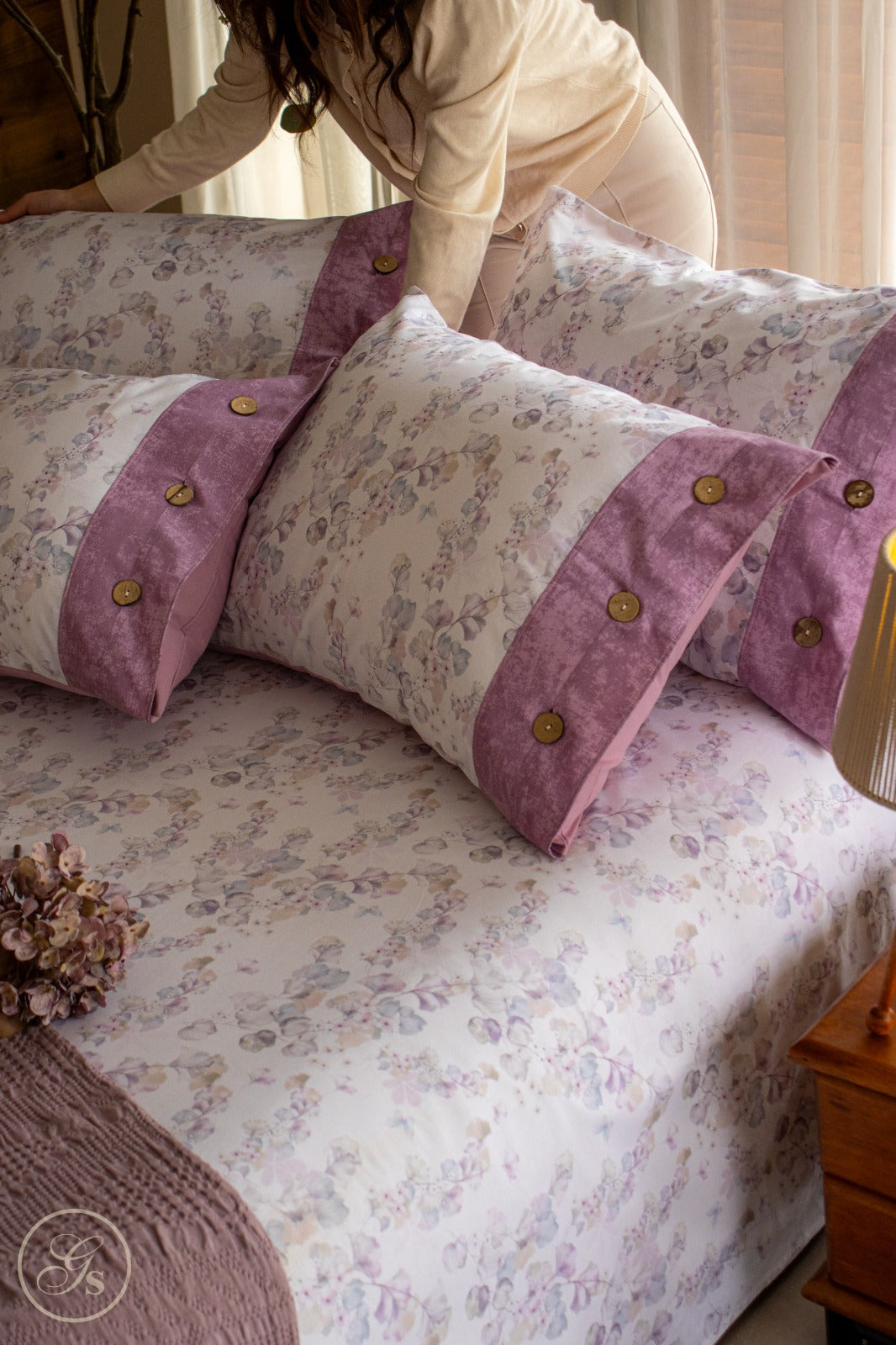 Birkal Percale Bedding Set 5 Pieces – Mauve | طقم سرير بيركال 5 قطع موف