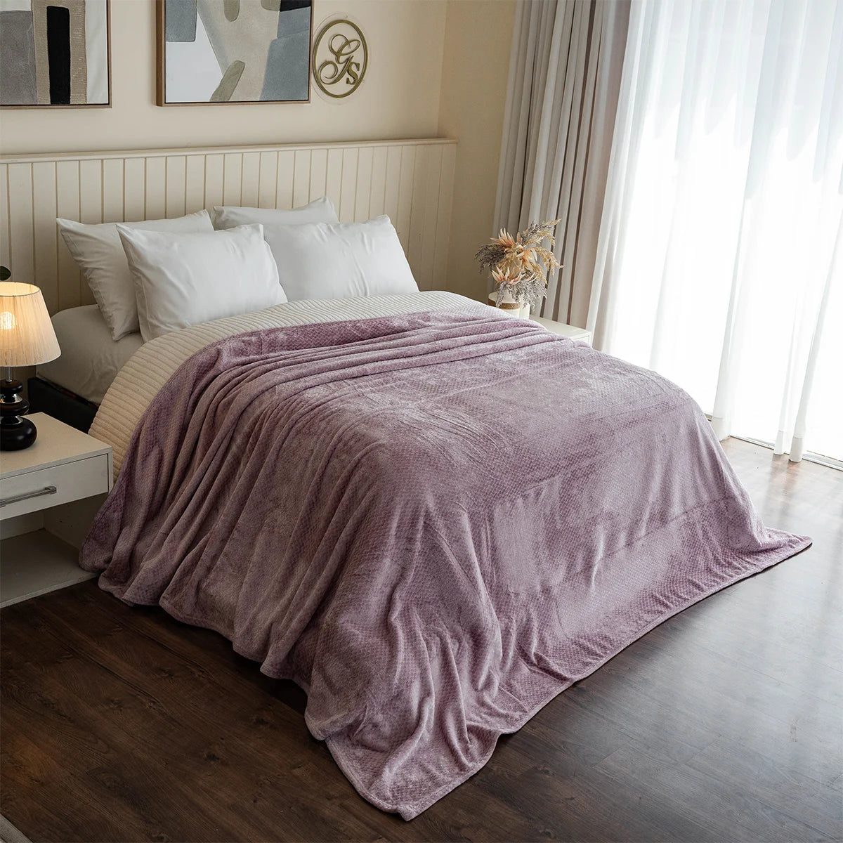 Ribbed Velvet Bed Throw