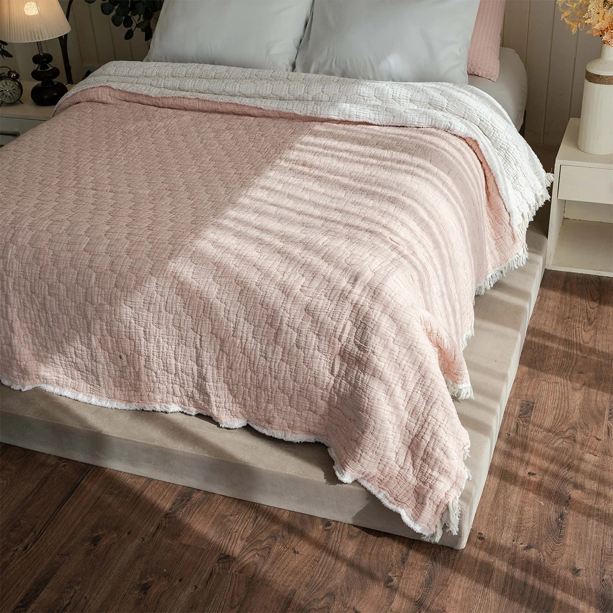 Ripple Cotton Coverlet (Reversible)