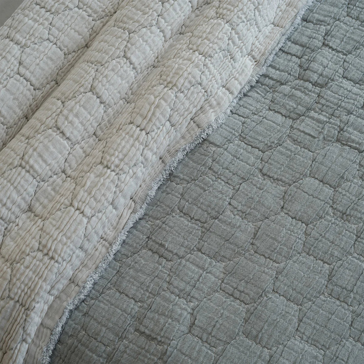 Ripple Cotton Coverlet (Reversible)