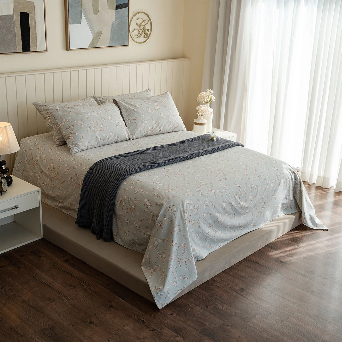 Sprig Floral Cotton Sheet Set