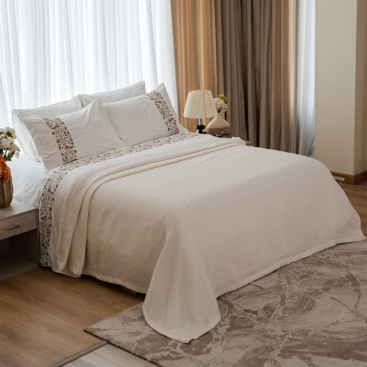 Wildflower Embroidered Bedding Set
