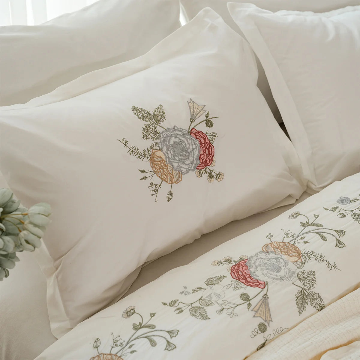 Blossom Embroidered Bedding Set