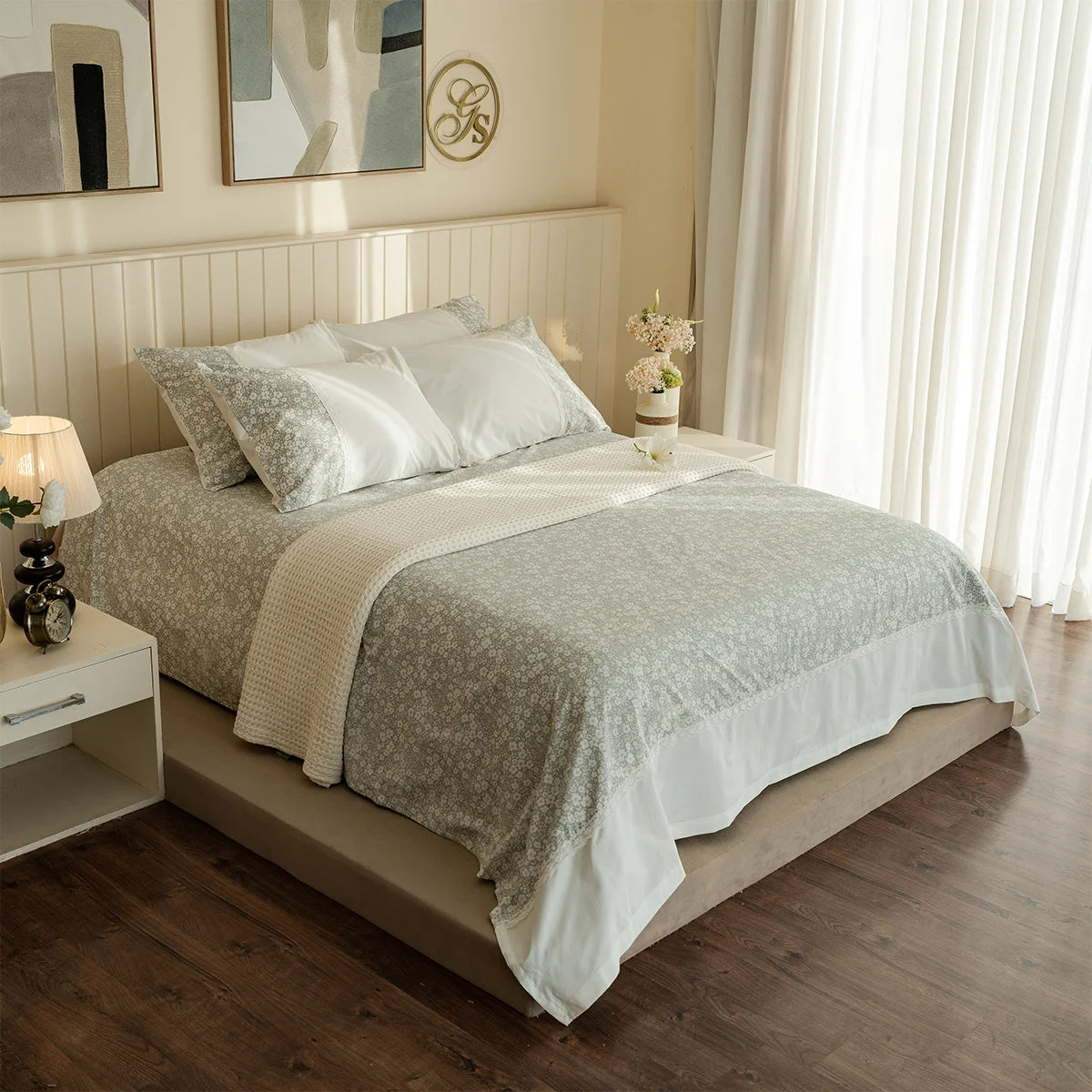 Ditsy Jacquard Cotton Sheet Set