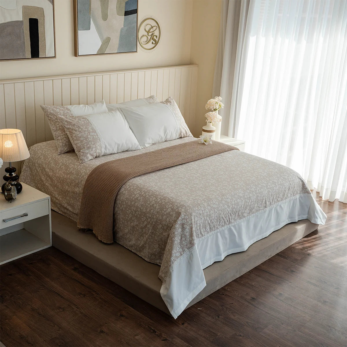 Ditsy Jacquard Cotton Sheet Set