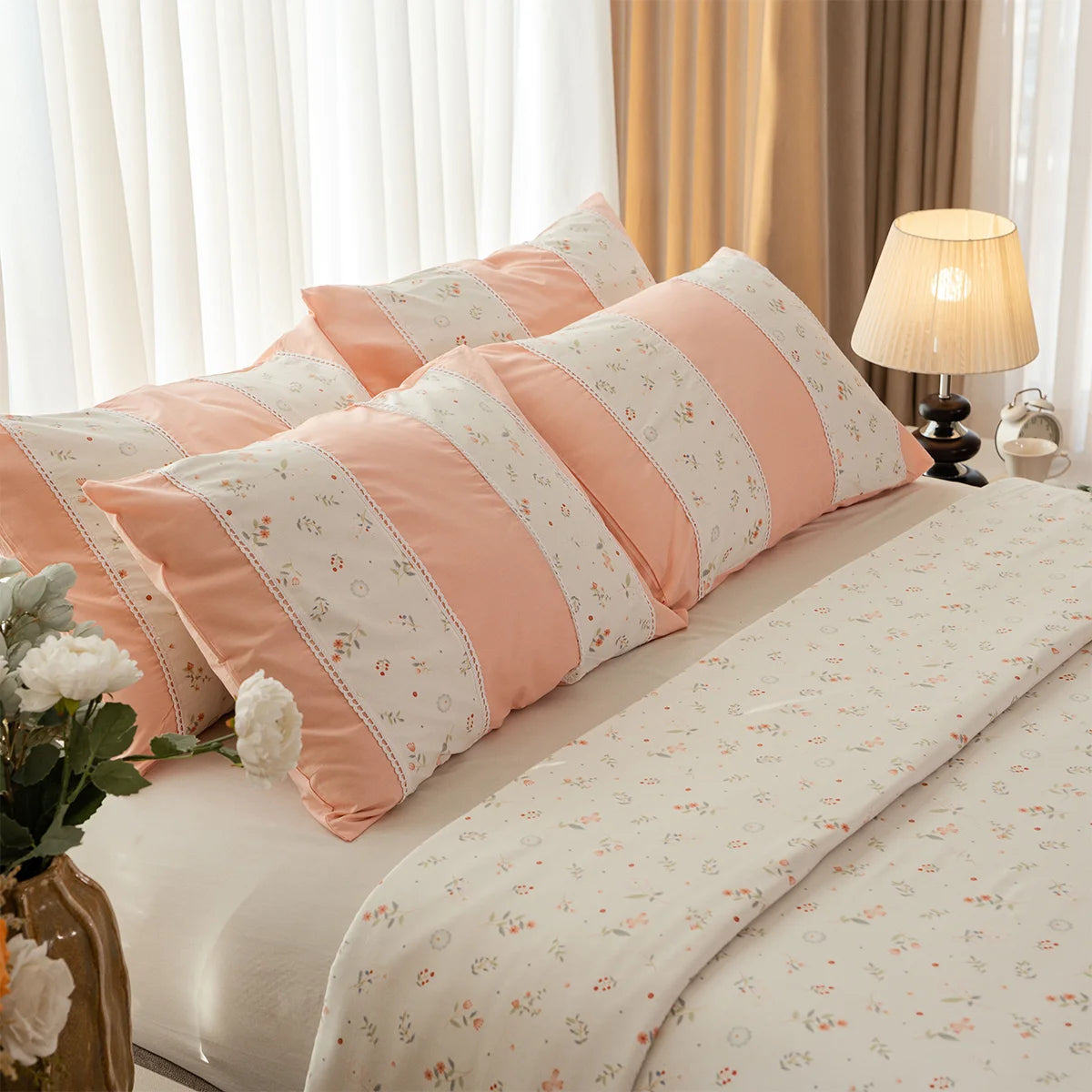 Ditsy Ruffle Cotton Sheet Set
