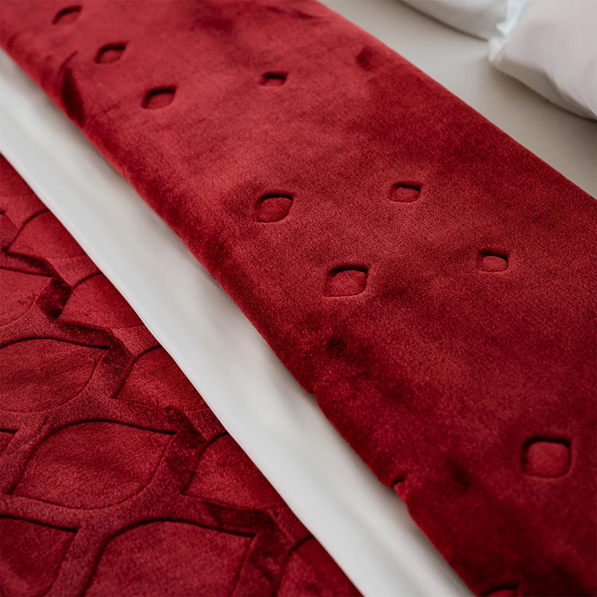 Embossed Honeycomb Velvet Blanket