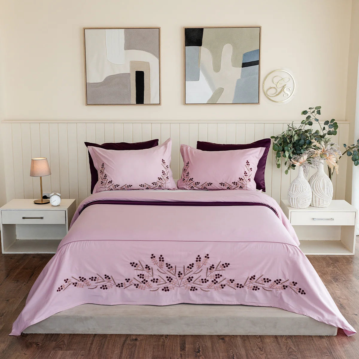 Embroidered Cotton Sheet Set