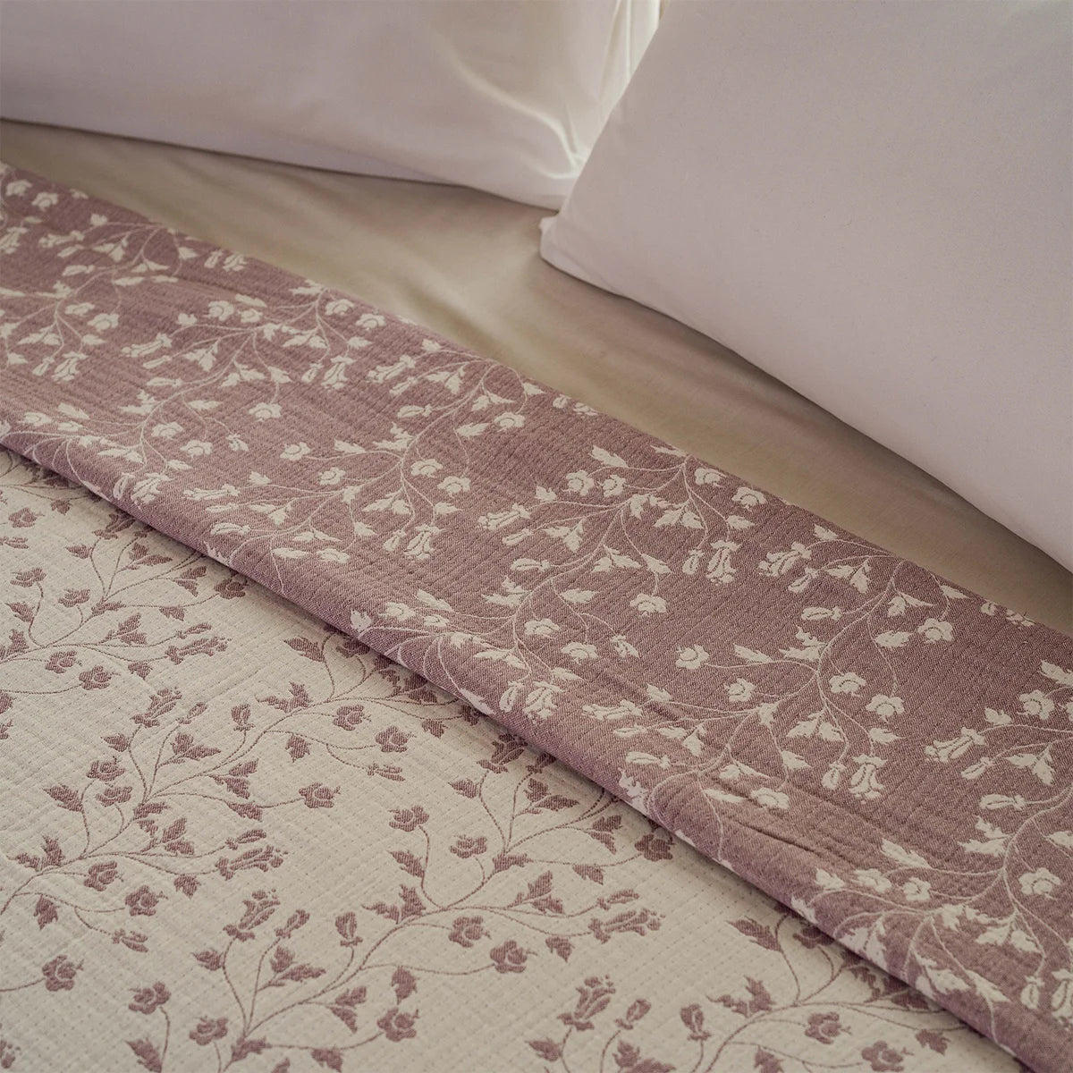 Floral Vine Cotton Coverlet