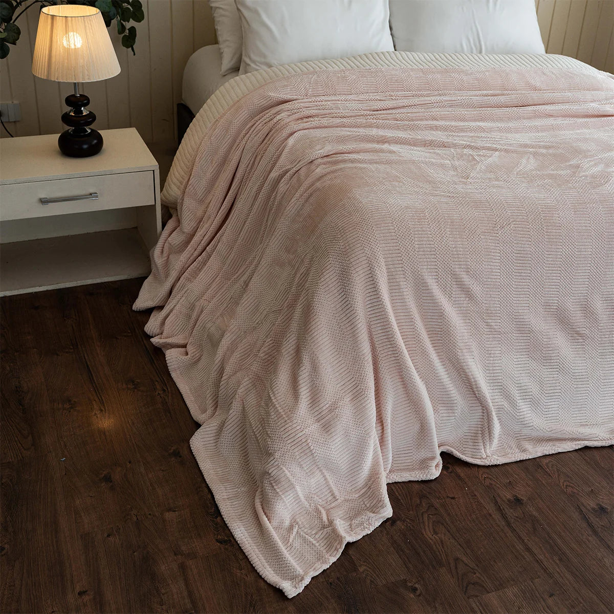 Textured Velvet Bed Throw