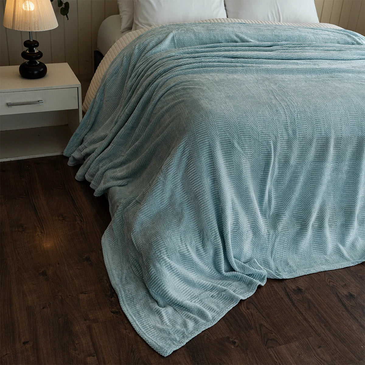 Textured Velvet Bed Throw