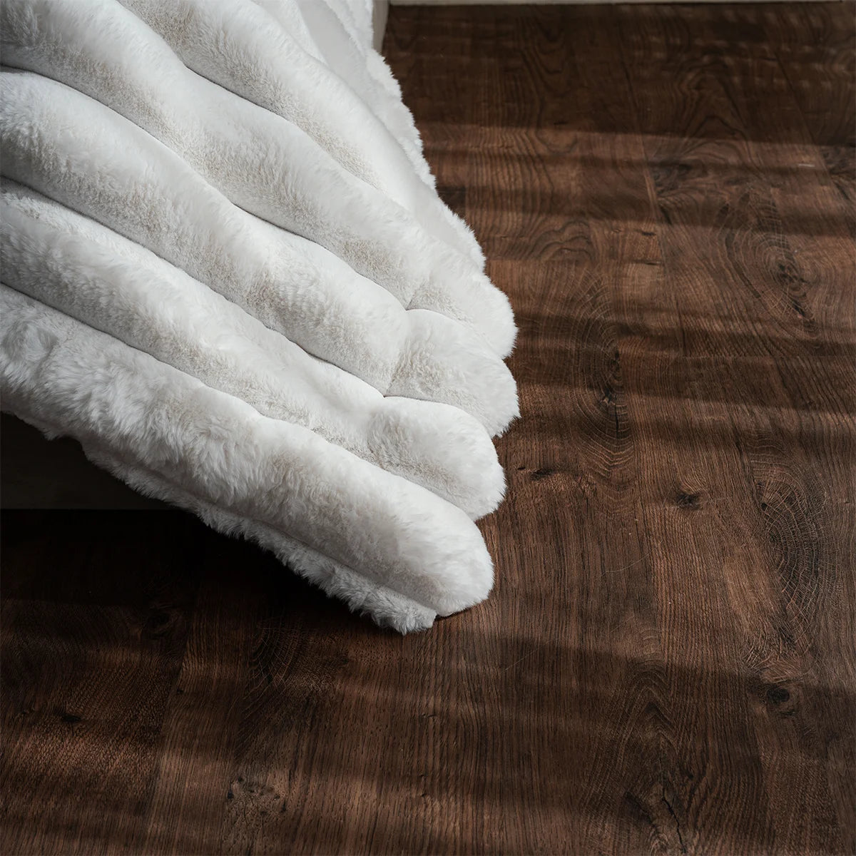 Wide Line Faux Fur Comforter