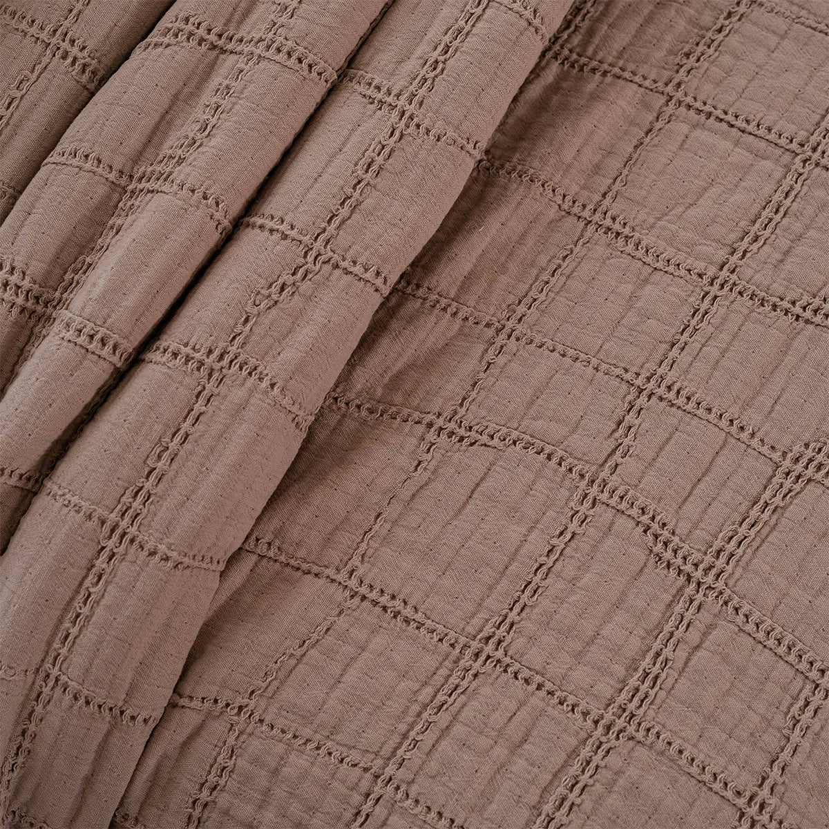 Windowpane Cotton Coverlet